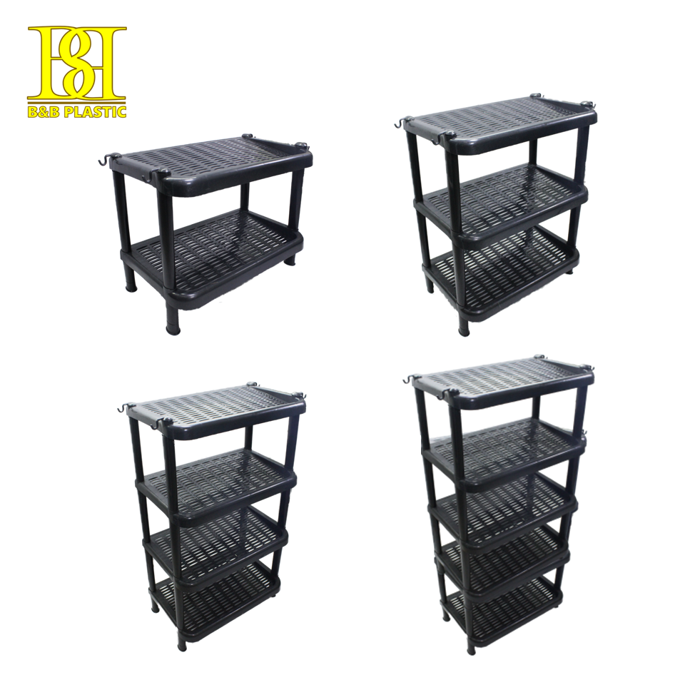 4219-02/03/04/05BK Shoes Rack - Short