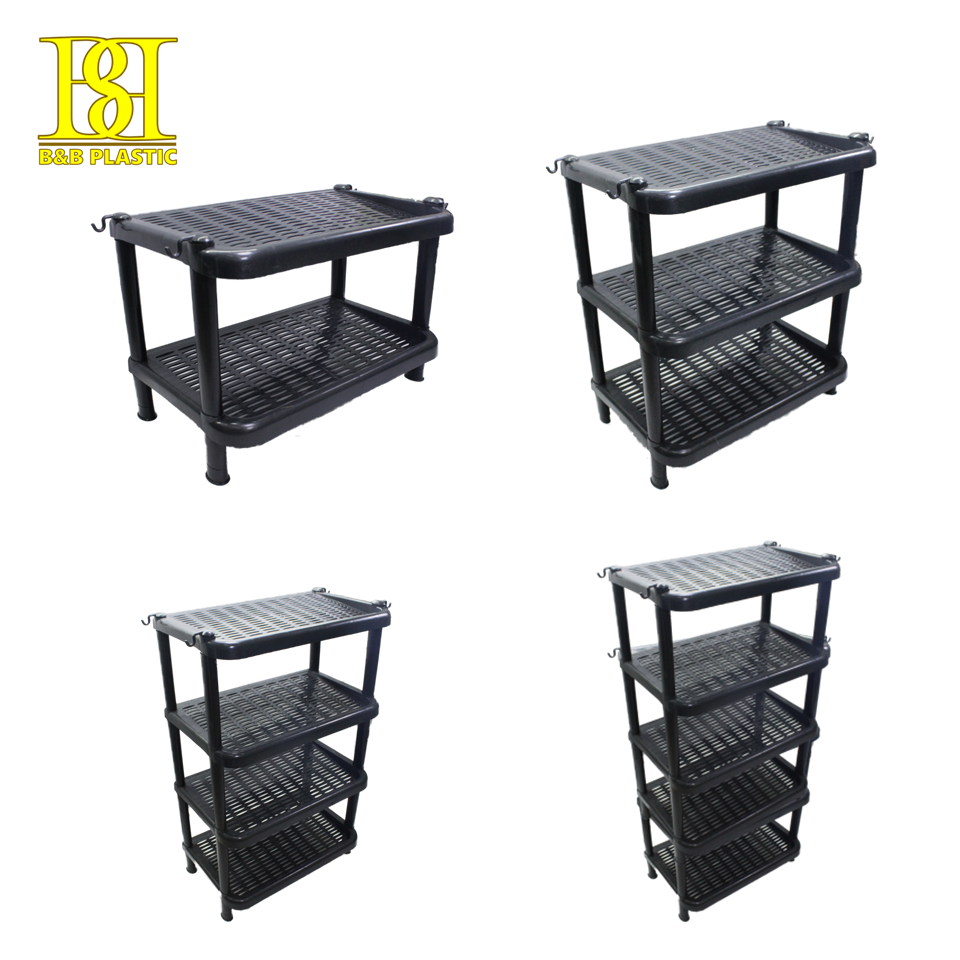 4220-02/03/04/05BK Shoes Rack - Long