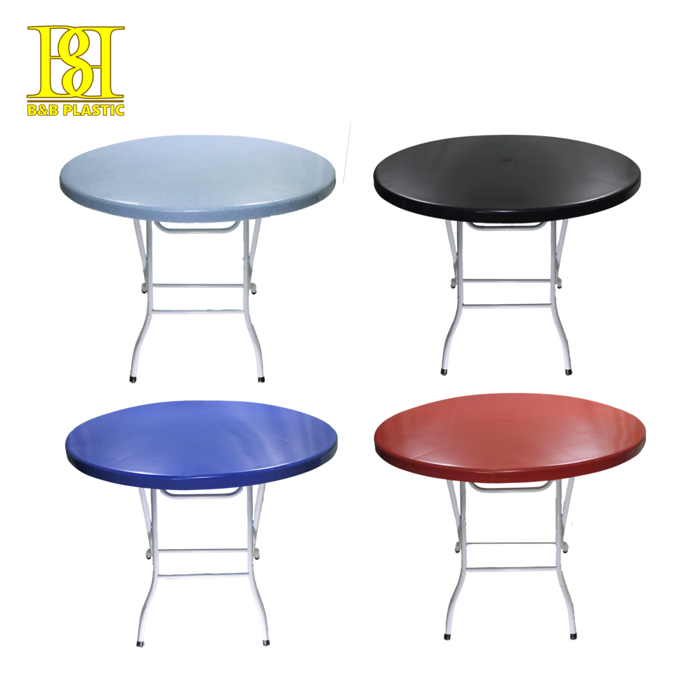 4313GB/4313BK 3 x 3 Round Plastic Table
