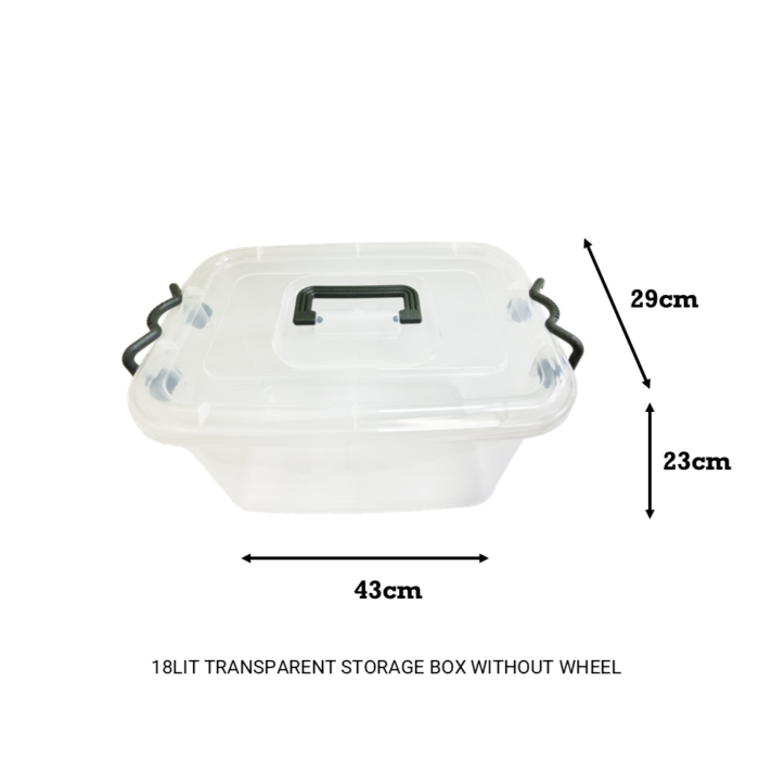 7006TP/7012TP/7018TP  TRANSPARENT STORAGE BOX WITHOUT WHEEL