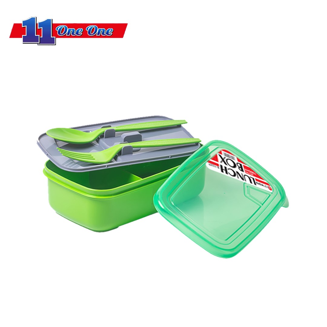 E-1227 / E-1228 1000ml / 1300ml 2 Compartment Bento Lunch Box - Elianware
