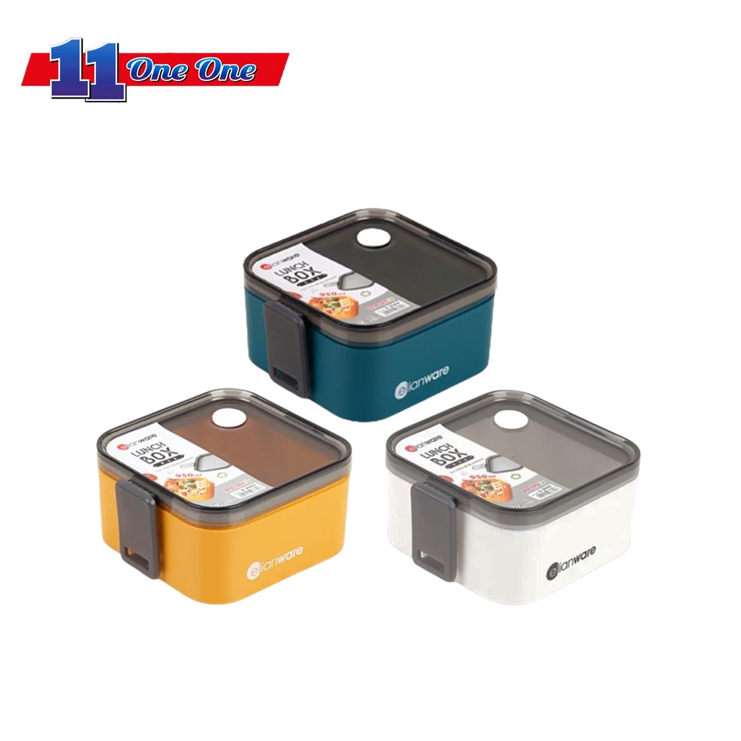 E-2043 1 Layer Square Airtight Bento Lunch Box - Elianware