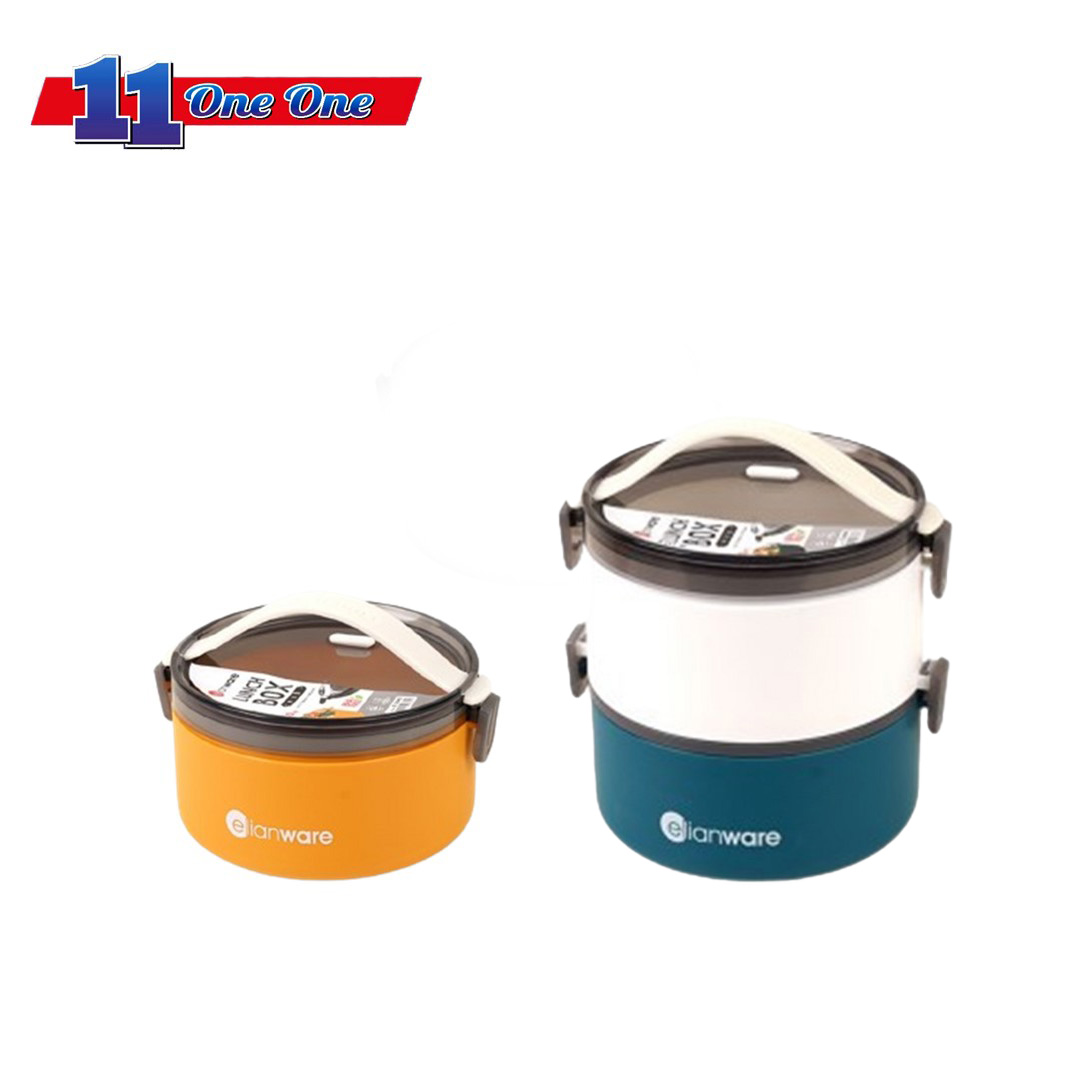 E-2045/E-2046 1/2 Layer Round Airtight Bento Lunch Box - Elianware