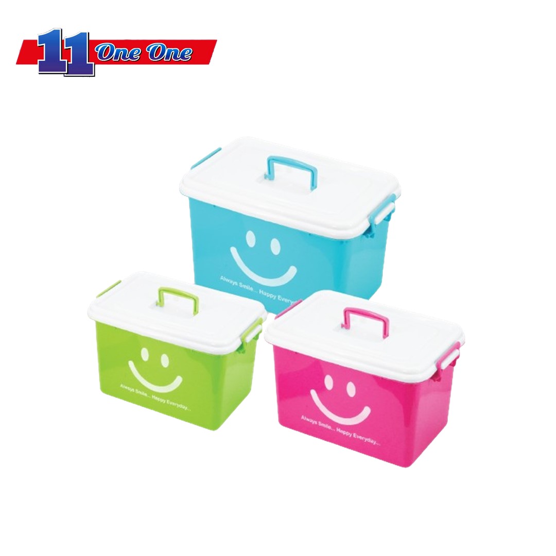 E-251/S / E-252/S / E-253/S 6Ltr - 21Ltr Smile Design Storage Box With Handle - Elianware