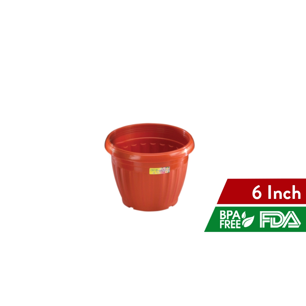 E-506 / E-508 6" / 8" Plastic Round Flower Pot - Elianware