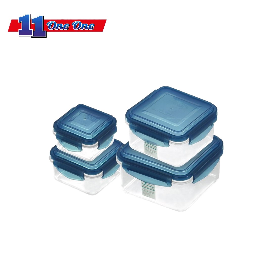 E-681 / E-682 / E-683 / E-684 150ml - 1.4Ltr Extra Wide & Height Lid Lock Square Lunch Box - Elianware
